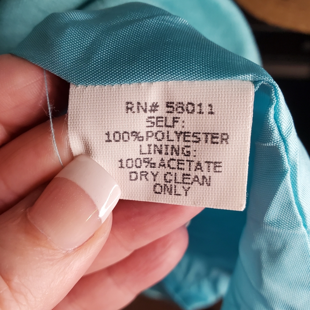 David Meister Aqua Blue Midi Dress - Picture 6 of 16